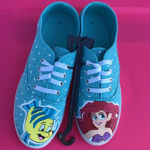 Disney Shoes - [HANDPAINTED] Disney The Little Mermaid Shoes